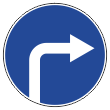 Дорожный знак 4.1.2 «Движение направо» (металл 0,8 мм, II типоразмер: диаметр 700 мм, С/О пленка: тип А коммерческая)